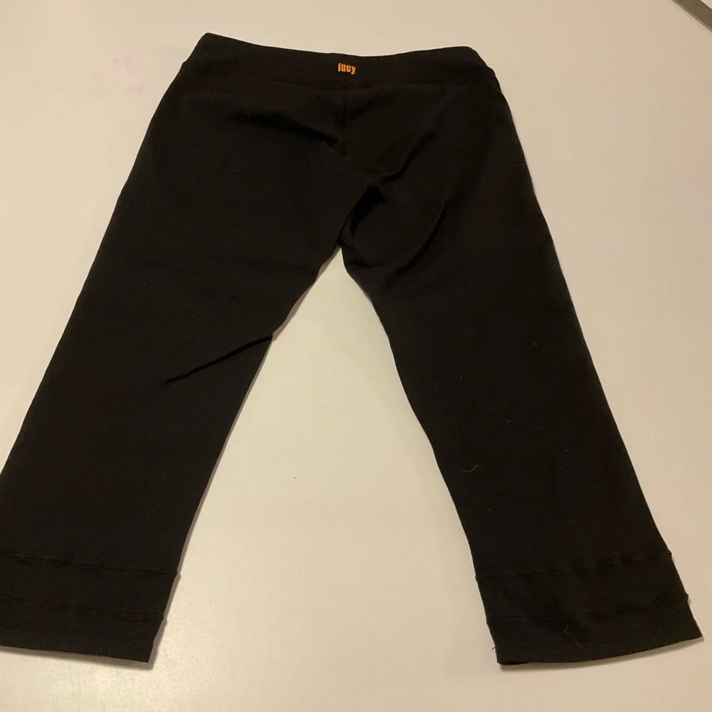Lucy Workout Leggings, Black Recycled Lucy Performance Leggings Yoga Pants, Sz S - Picture 10 of 16